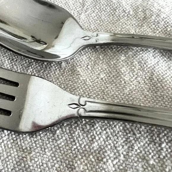 1920s Vintage 3pc Swiss Made Art Deco Silverware Set - Sola Switzerland Seashell - Picture 4 of 7